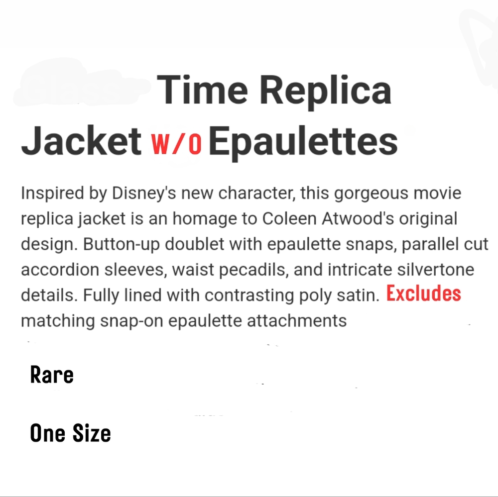 Movie Replica Jacket . Alice Through The Looking Glass Movie. Time Character - Picture 12 of 13